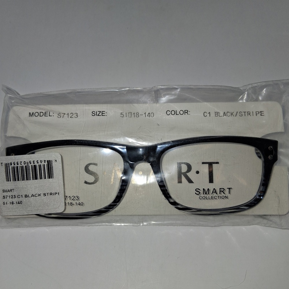 smart eyeglasses black strips 51-18-140 FRAMES ONLY